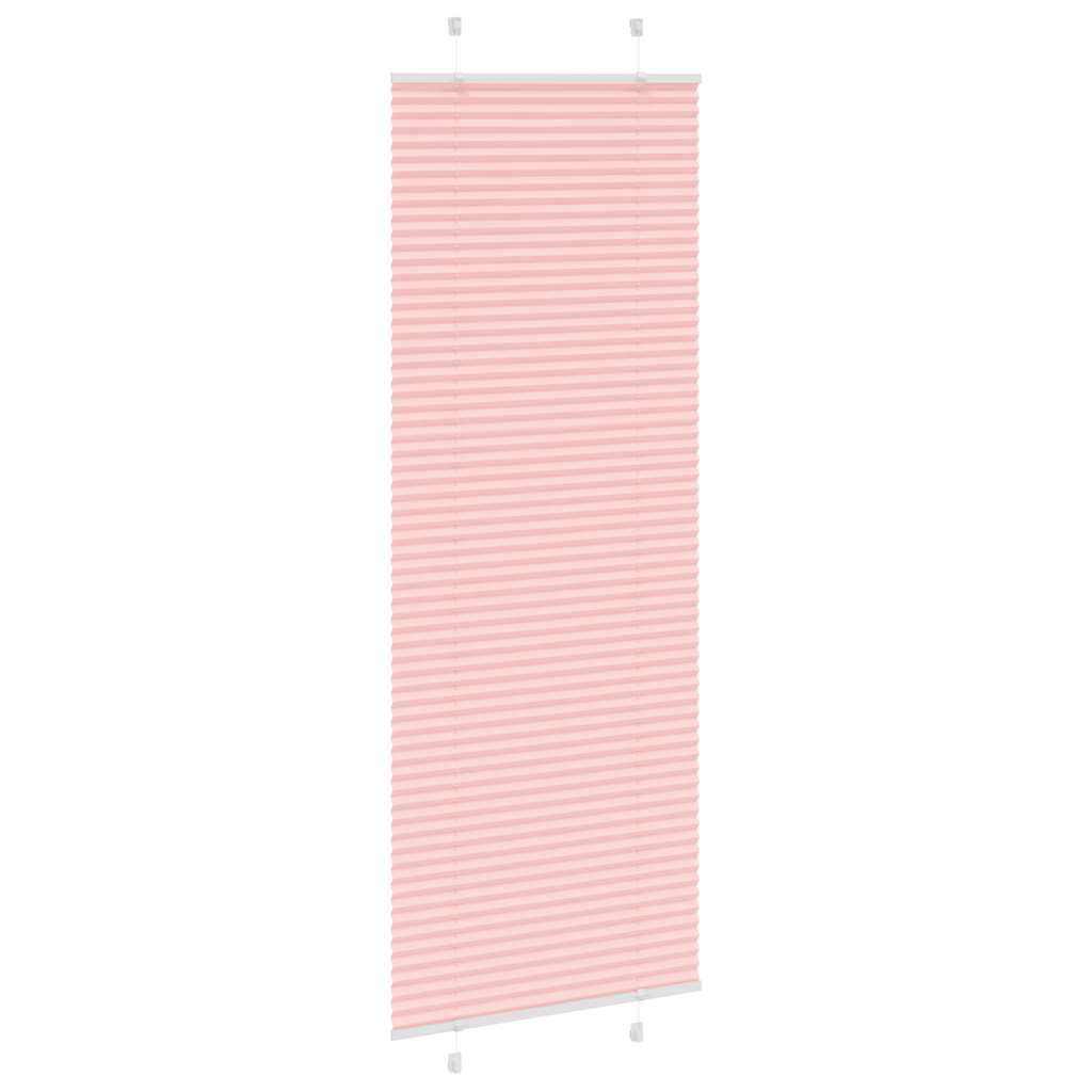 vidaXL Roleta plisowana różowa 70x200 cm Szerokość tkaniny 69,4 cm