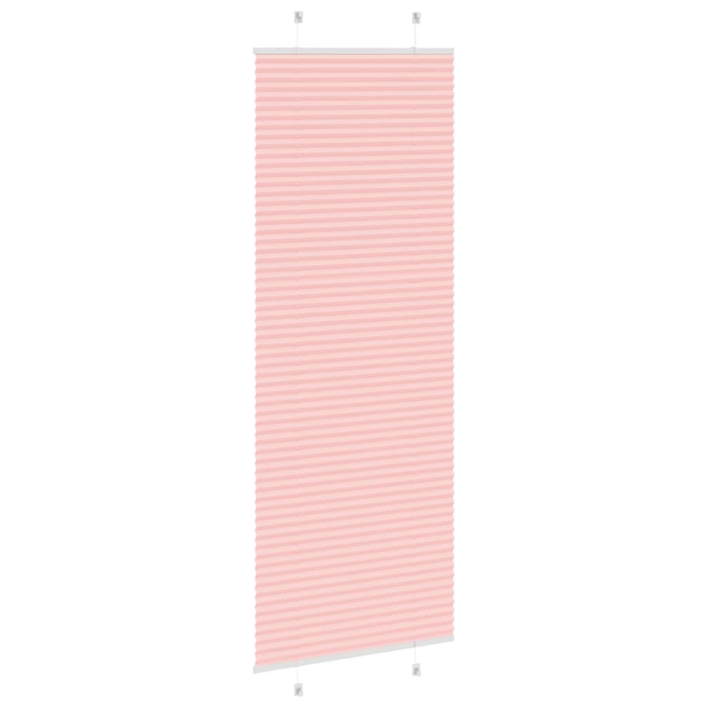 vidaXL Roleta plisowana różowa 70x200 cm Szerokość tkaniny 69,4 cm