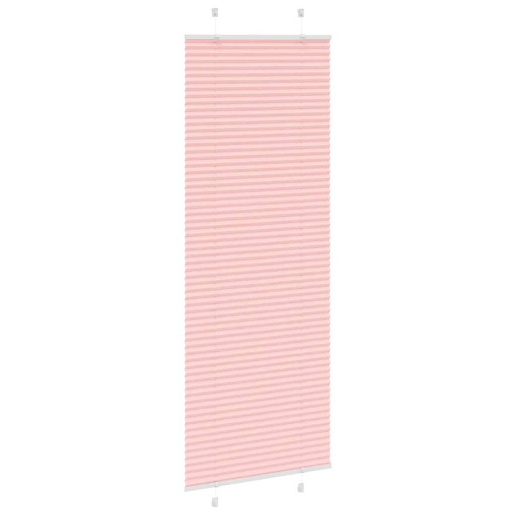 vidaXL Roleta plisowana różowa 75x200 cm Szerokość tkaniny 74,4 cm