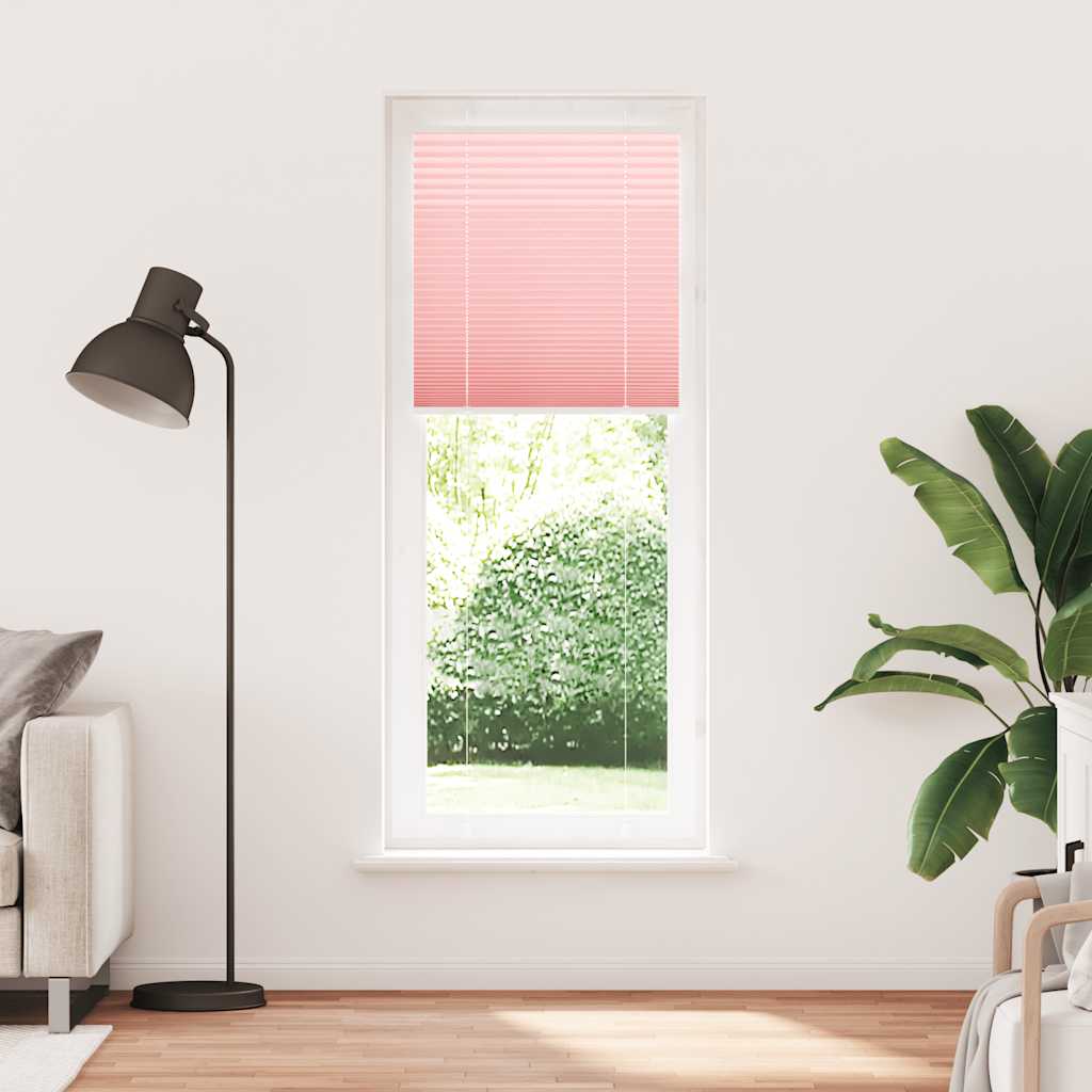 vidaXL Roleta plisowana różowa 80x200 cm Szerokość tkaniny 79,4 cm