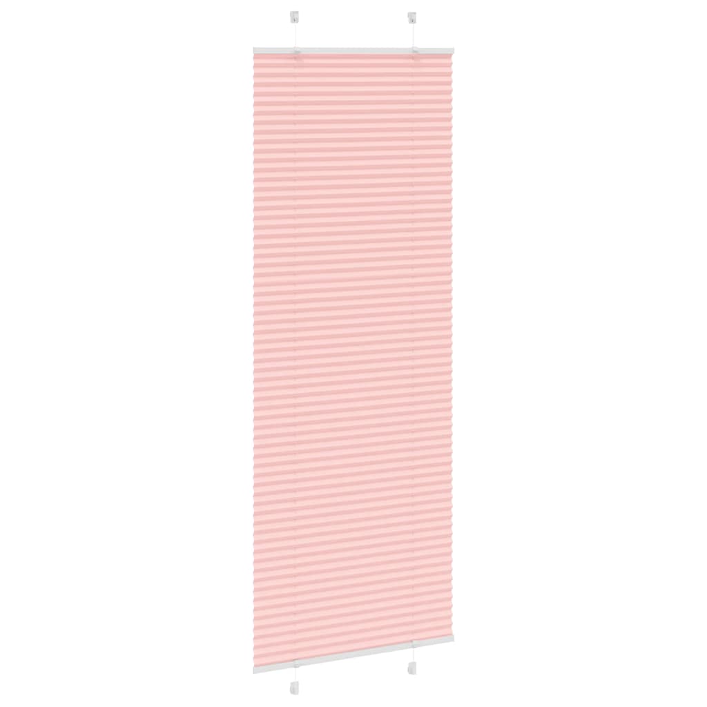 vidaXL Roleta plisowana różowa 80x200 cm Szerokość tkaniny 79,4 cm