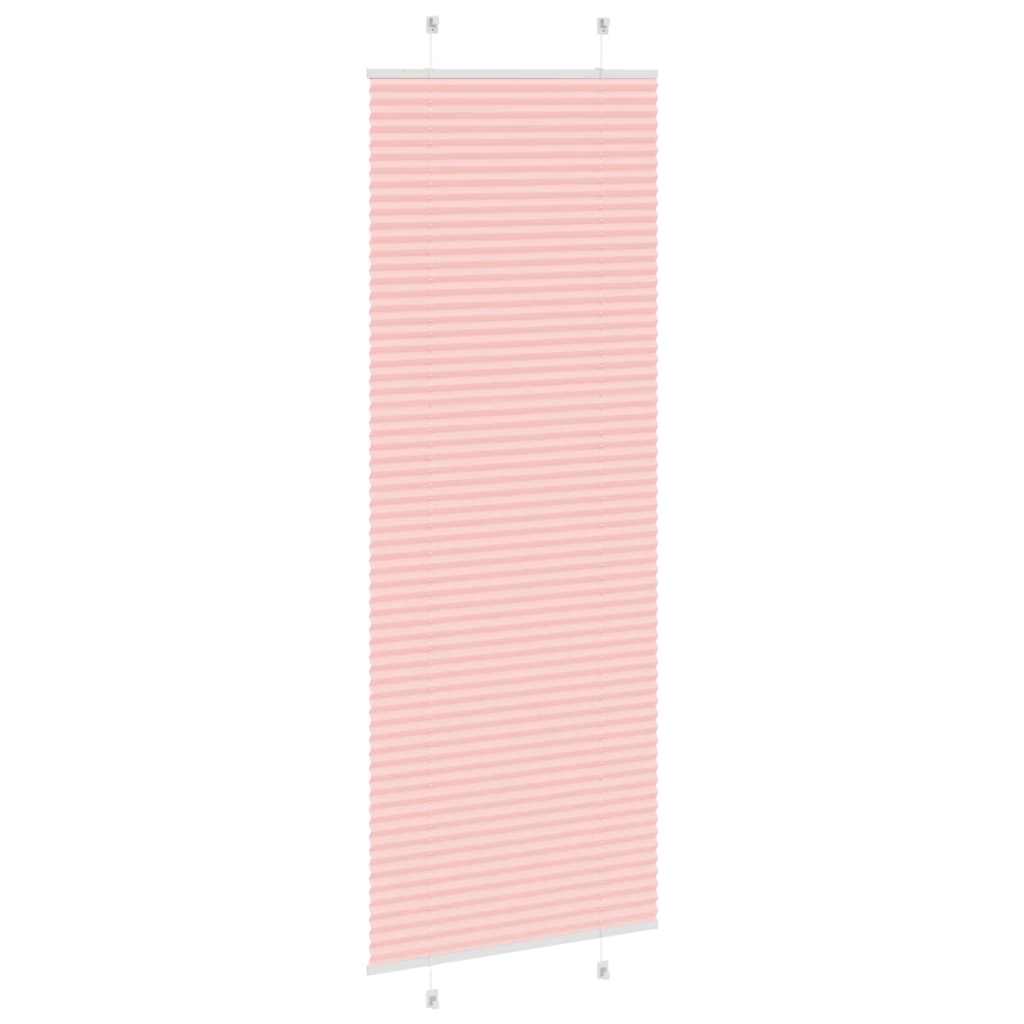 vidaXL Roleta plisowana różowa 80x200 cm Szerokość tkaniny 79,4 cm
