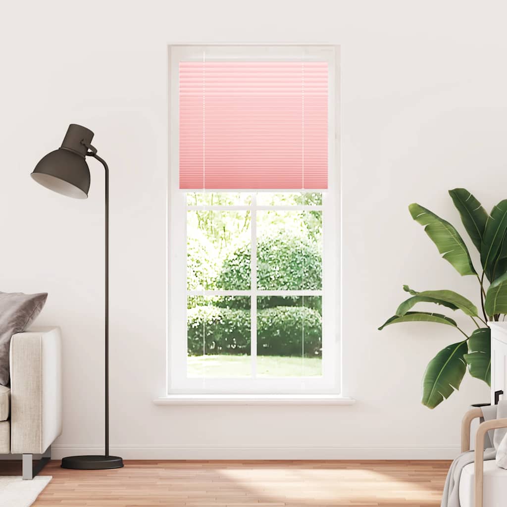 vidaXL Roleta plisowana różowa 85x200 cm Szerokość tkaniny 84,4 cm