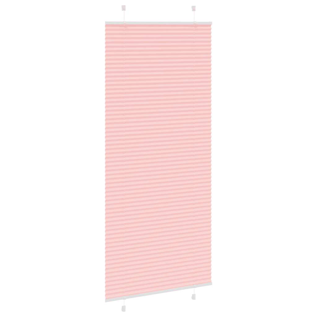 vidaXL Roleta plisowana różowa 85x200 cm Szerokość tkaniny 84,4 cm