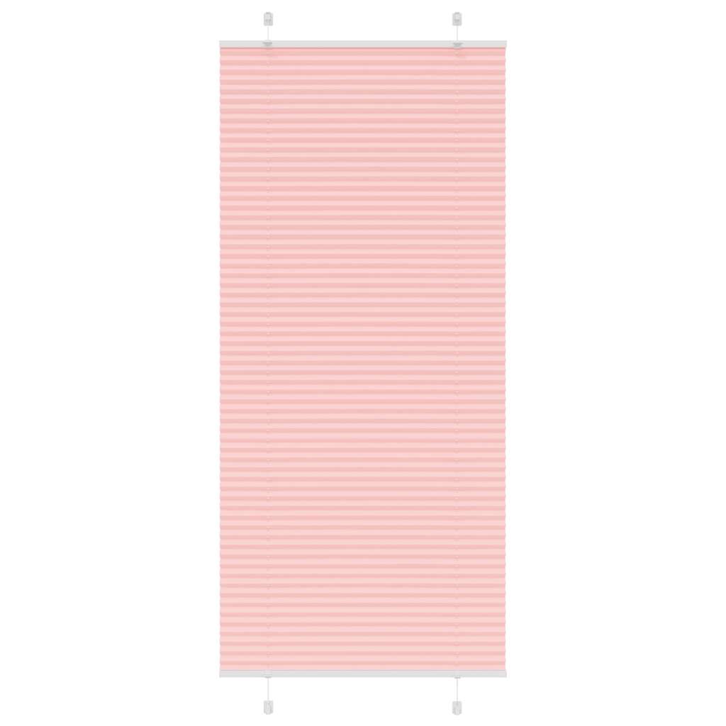 vidaXL Roleta plisowana różowa 90x200 cm Szerokość tkaniny 89,4 cm