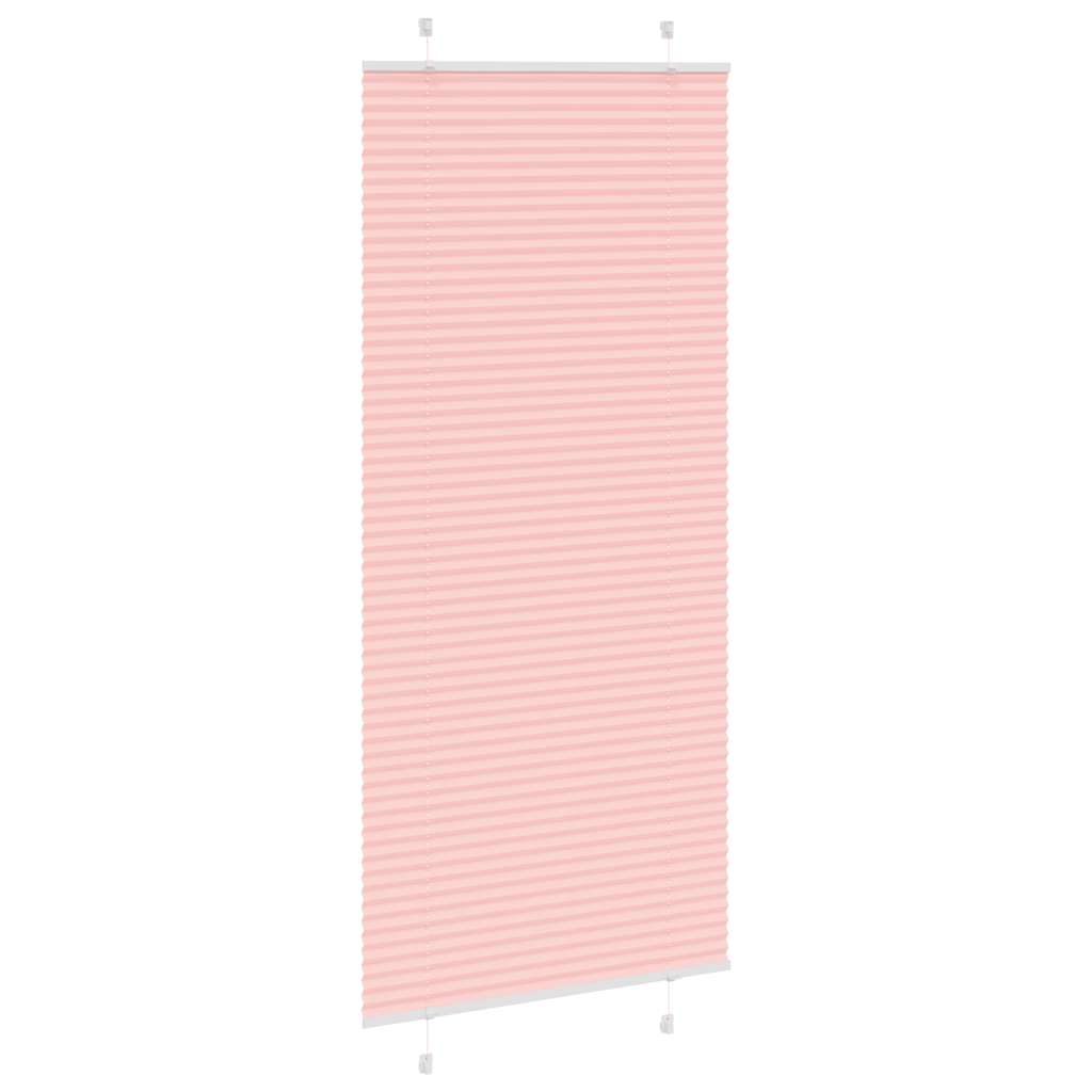 vidaXL Roleta plisowana różowa 95x200 cm Szerokość tkaniny 94,4 cm