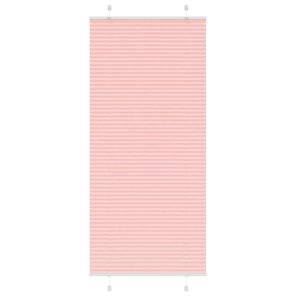 vidaXL Roleta plisowana różowa 100x200 cm Szerokość tkaniny 99,4 cm