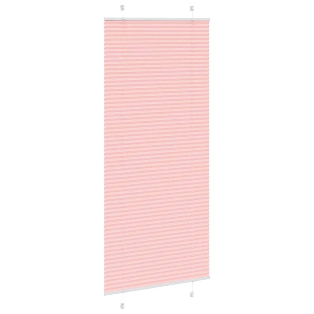 vidaXL Roleta plisowana różowa 100x200 cm Szerokość tkaniny 99,4 cm