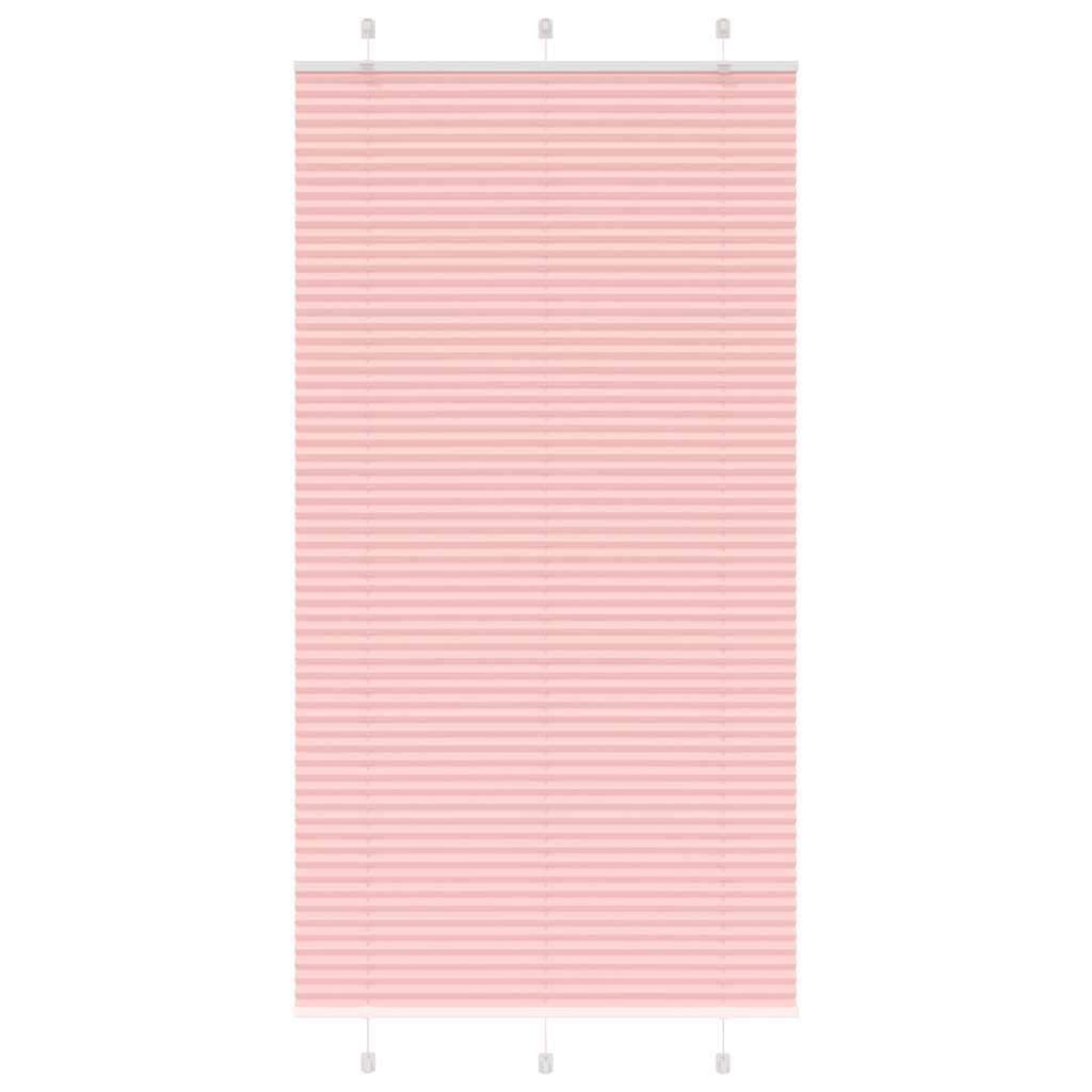 vidaXL Roleta plisowana różowa 105x200 cm Szerokość tkaniny 104,4 cm