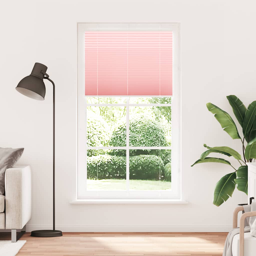 vidaXL Roleta plisowana różowa 105x200 cm Szerokość tkaniny 104,4 cm