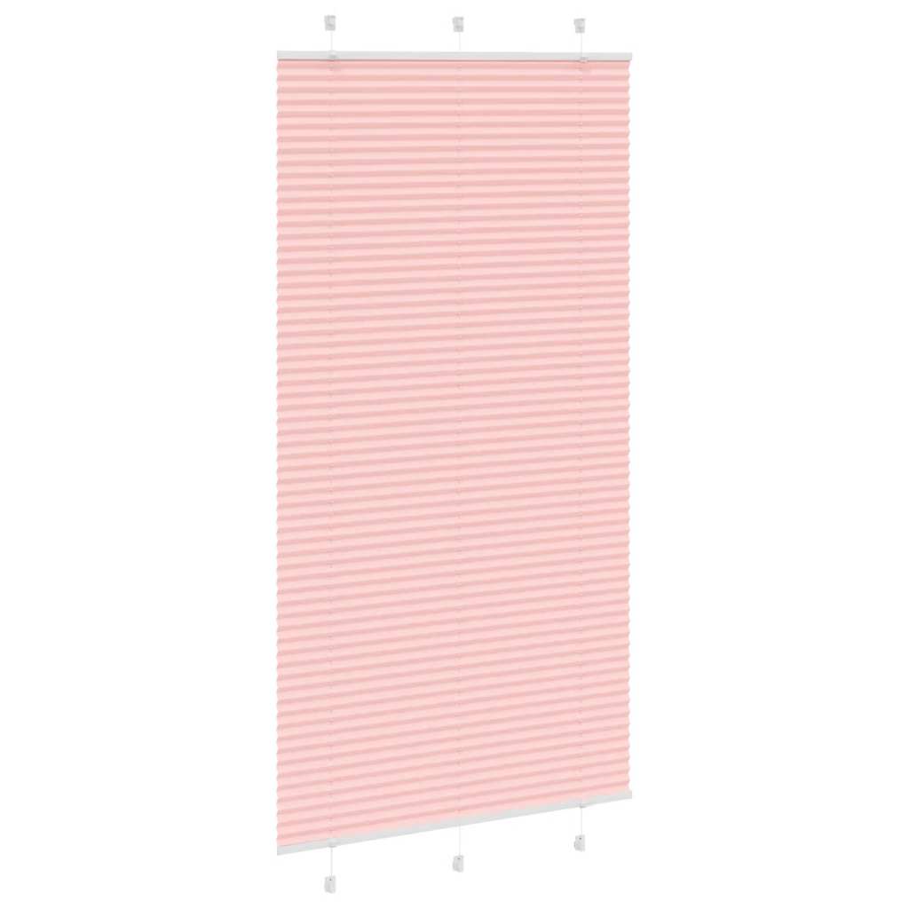 vidaXL Roleta plisowana różowa 105x200 cm Szerokość tkaniny 104,4 cm