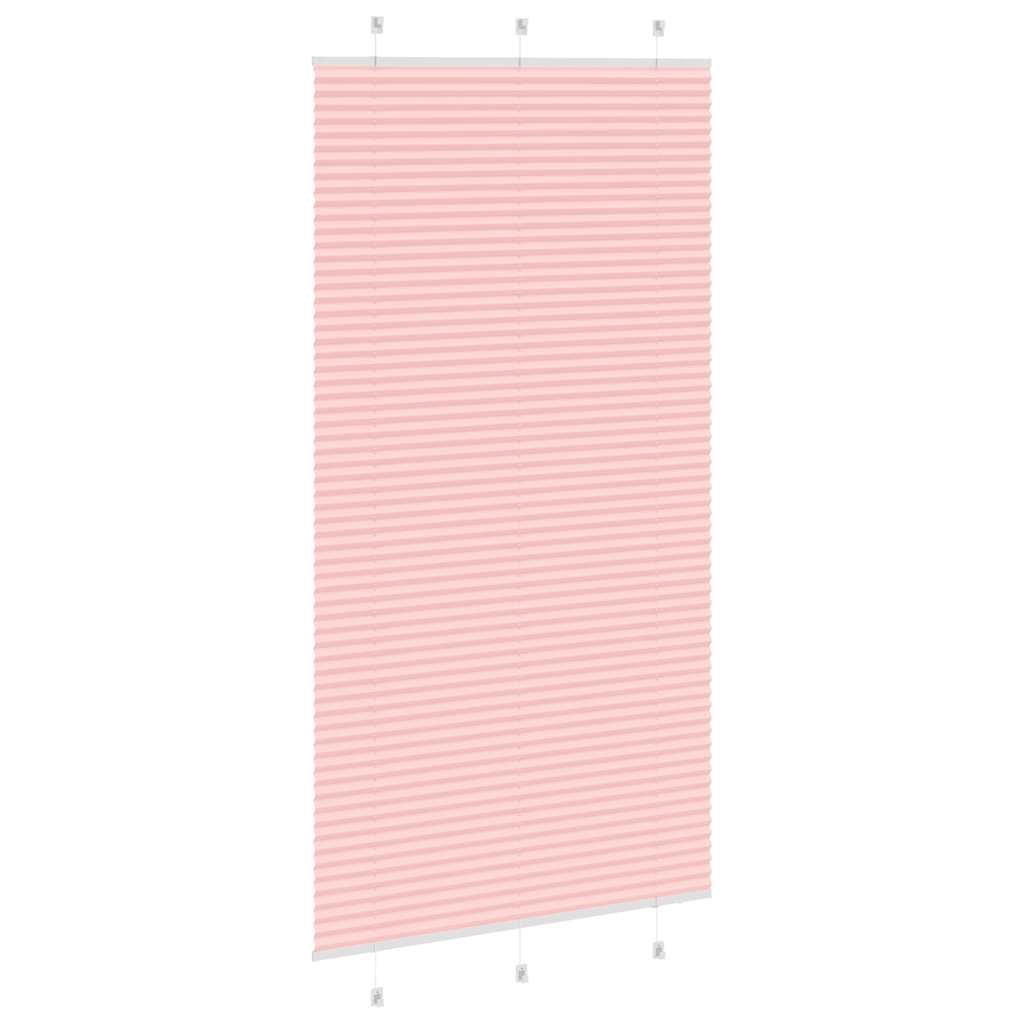 vidaXL Roleta plisowana różowa 105x200 cm Szerokość tkaniny 104,4 cm