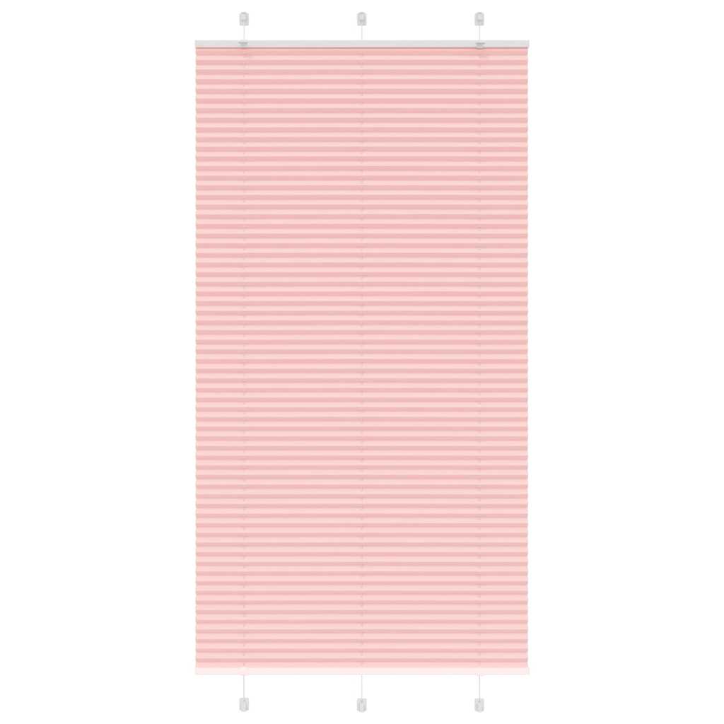 vidaXL Roleta plisowana różowa 110x200 cm Szerokość tkaniny 109,4 cm