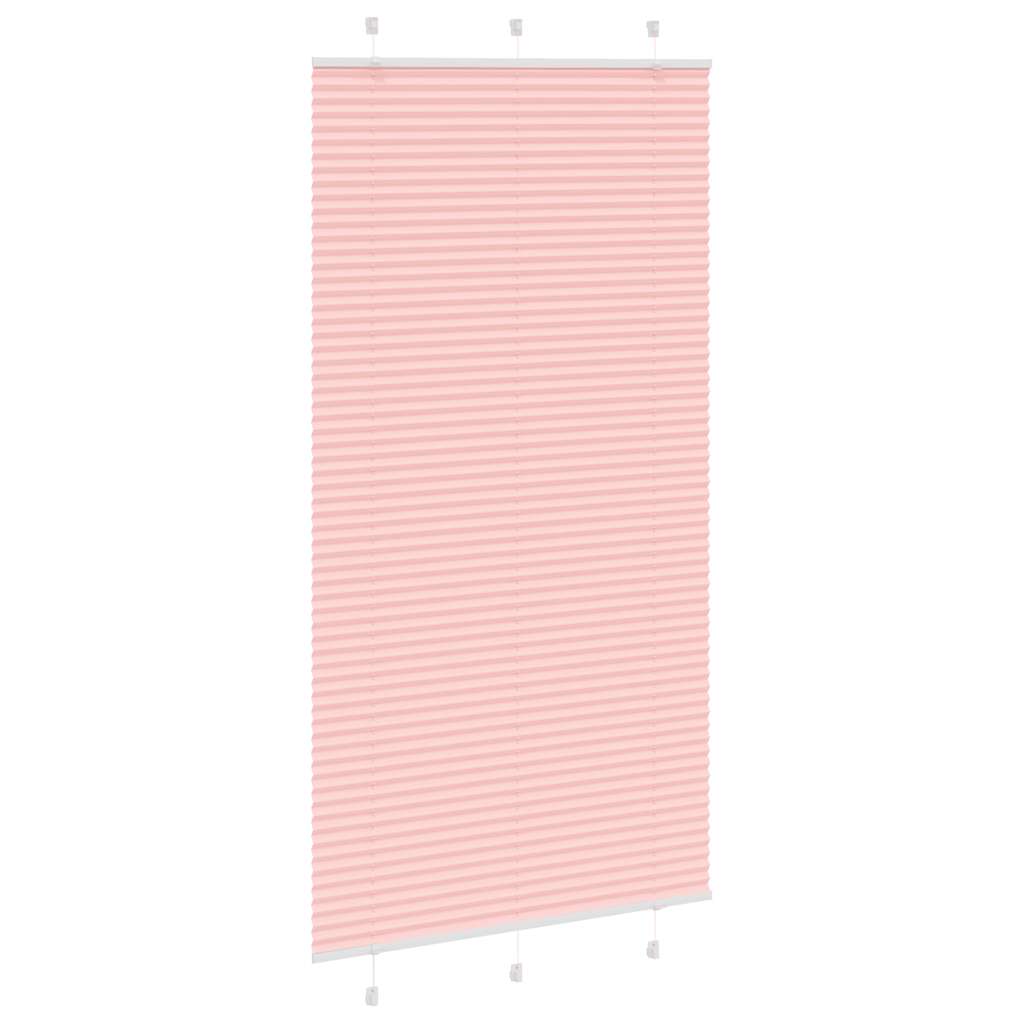 vidaXL Roleta plisowana różowa 110x200 cm Szerokość tkaniny 109,4 cm