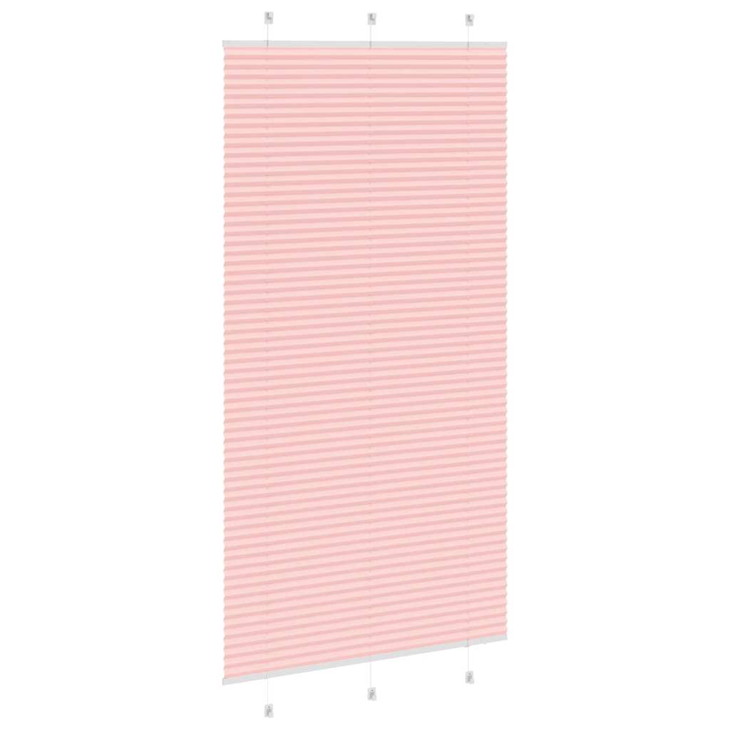 vidaXL Roleta plisowana różowa 110x200 cm Szerokość tkaniny 109,4 cm