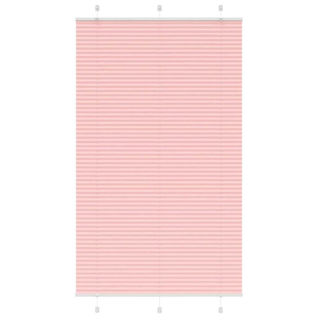 vidaXL Roleta plisowana różowa 115x200 cm Szerokość tkaniny 114,4 cm