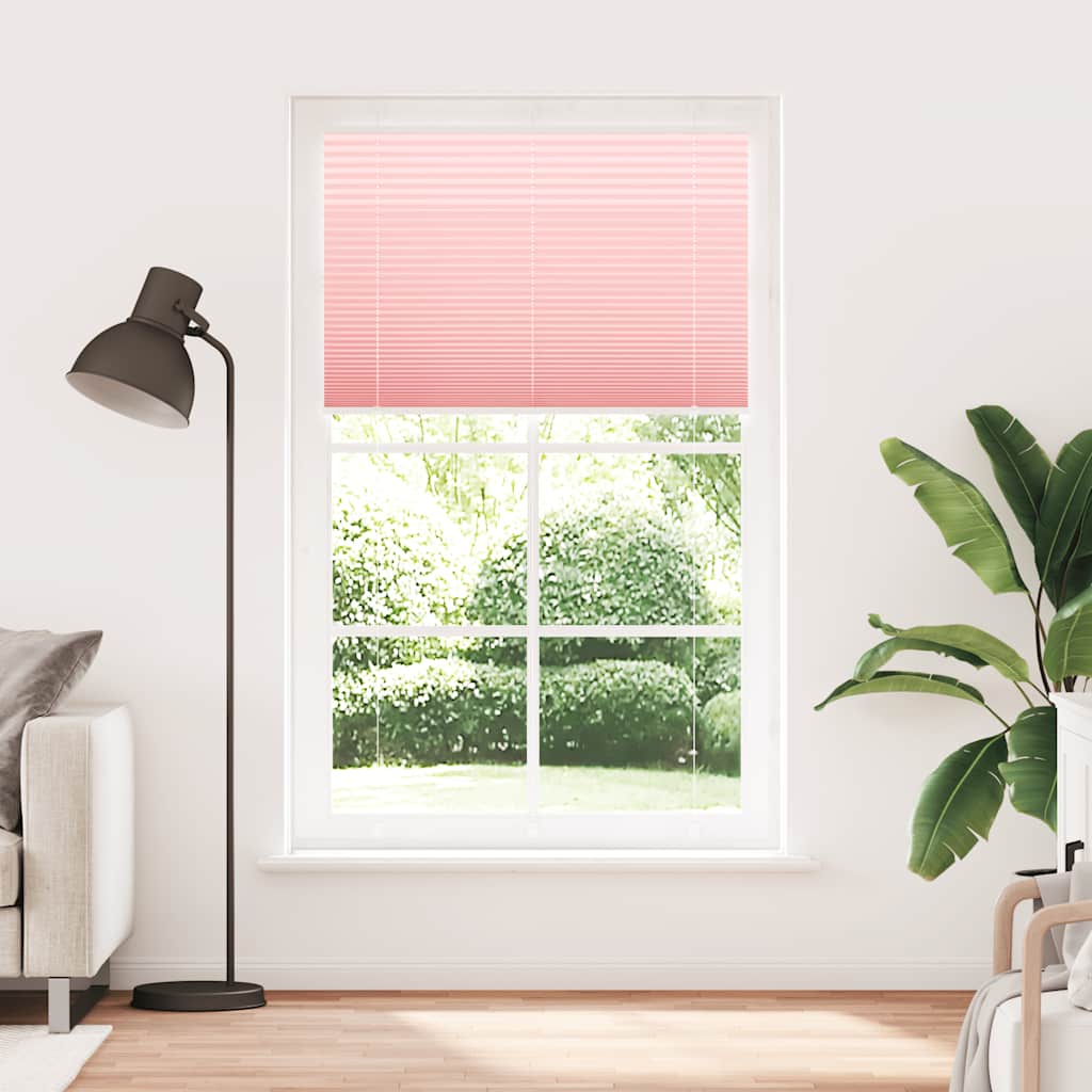 vidaXL Roleta plisowana różowa 115x200 cm Szerokość tkaniny 114,4 cm