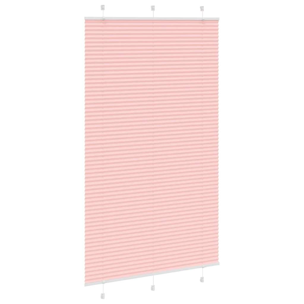 vidaXL Roleta plisowana różowa 115x200 cm Szerokość tkaniny 114,4 cm