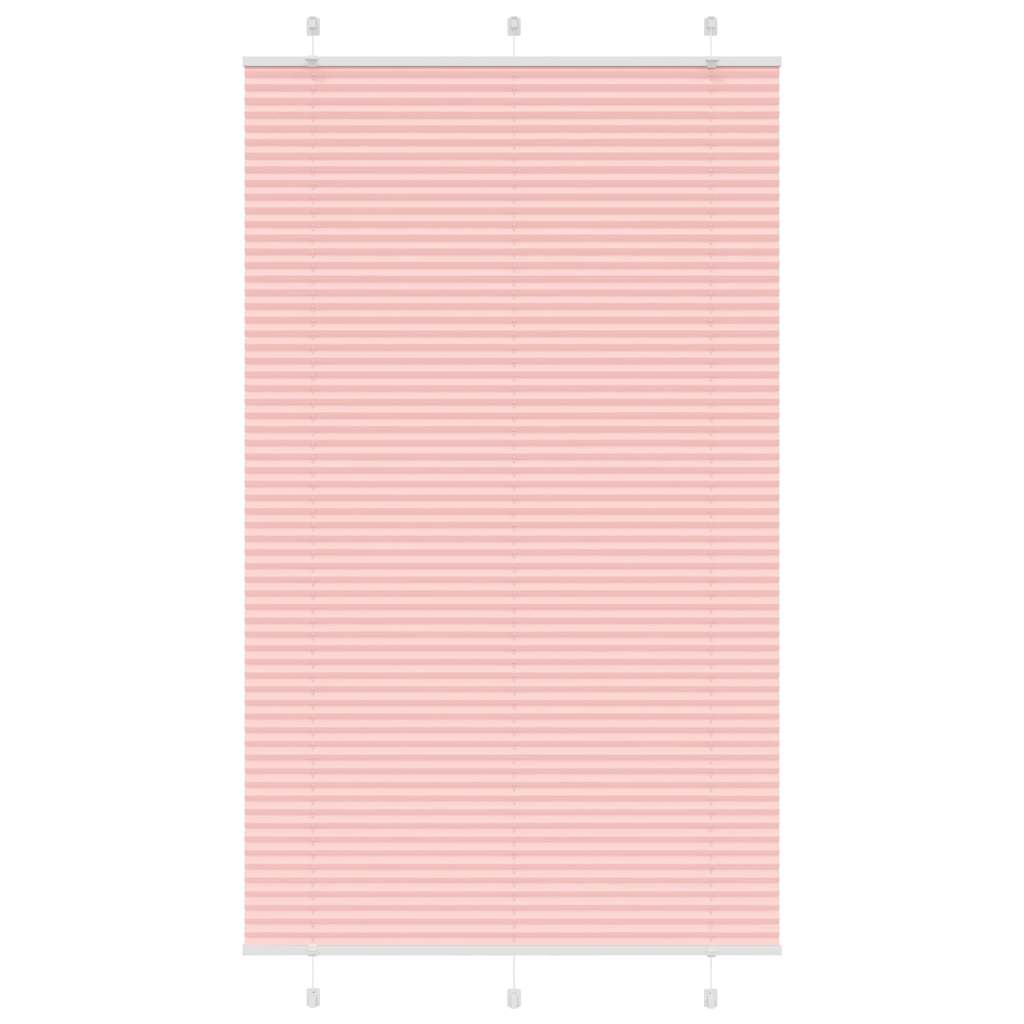 vidaXL Roleta plisowana różowa 120x200 cm Szerokość tkaniny 119,4 cm