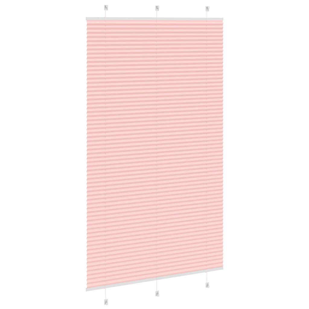 vidaXL Roleta plisowana różowa 120x200 cm Szerokość tkaniny 119,4 cm