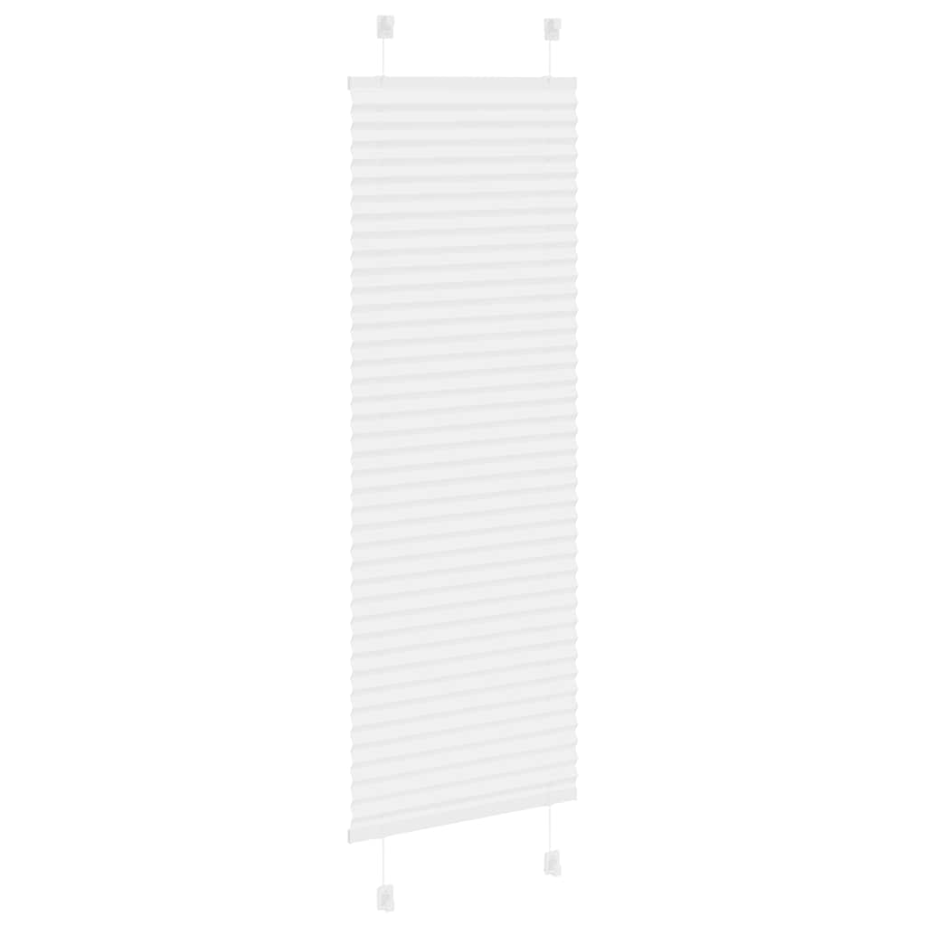 vidaXL Roleta plisowana biała 45x100 cm Szerokość tkaniny 44,4cm