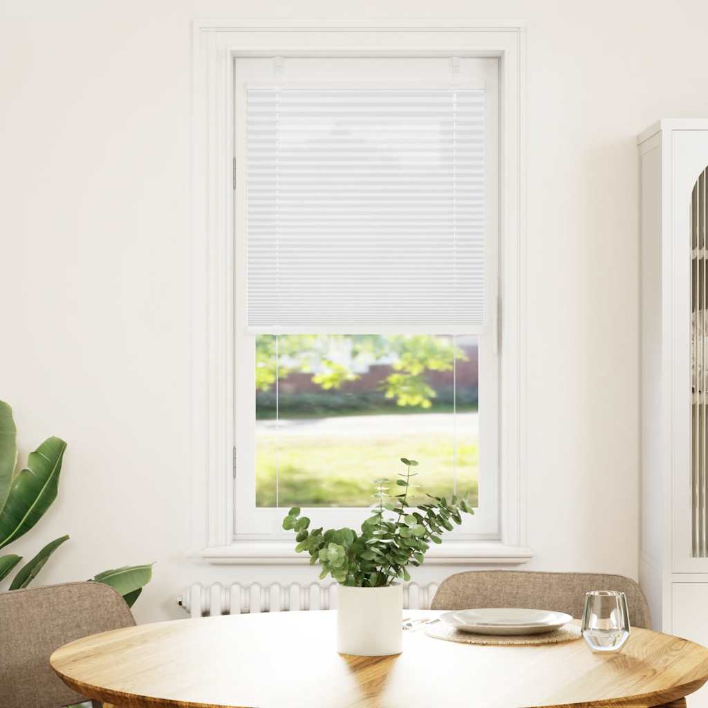 vidaXL Roleta plisowana biała 65x100 cm Szerokość tkaniny 64,4cm
