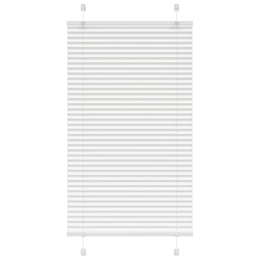 vidaXL Roleta plisowana biała 80x100 cm Szerokość tkaniny 79,4 cm