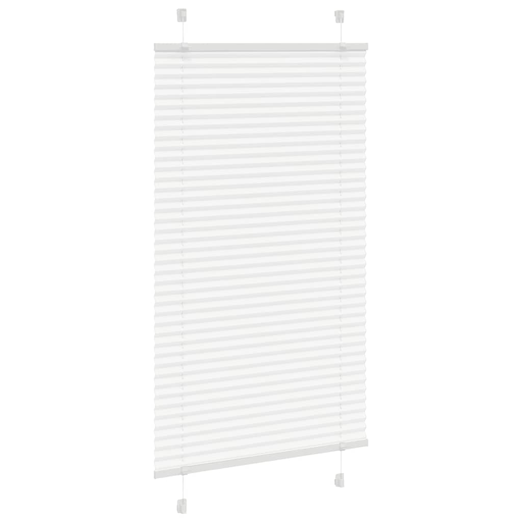 vidaXL Roleta plisowana biała 80x100 cm Szerokość tkaniny 79,4 cm
