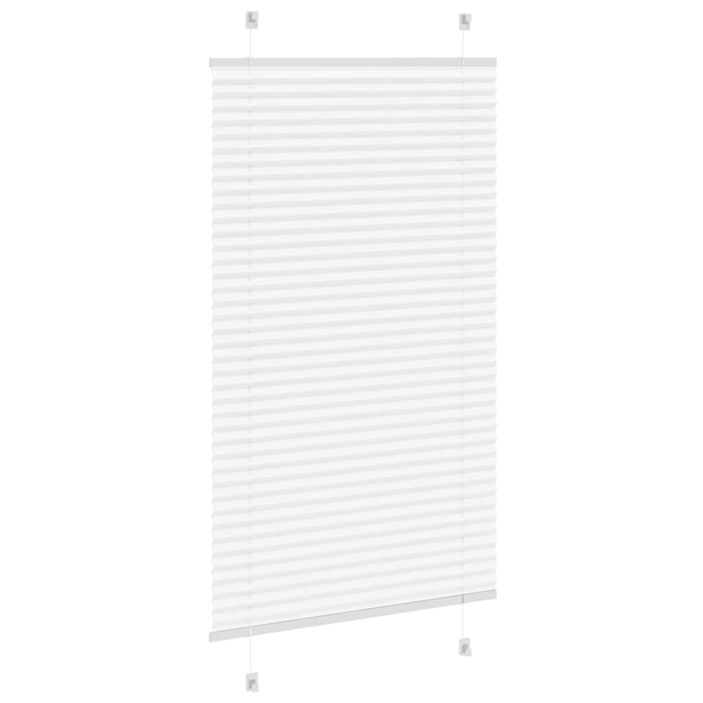 vidaXL Roleta plisowana biała 80x100 cm Szerokość tkaniny 79,4 cm