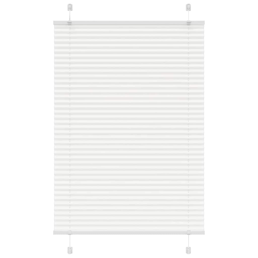 vidaXL Roleta plisowana biała 85x100 cm Szerokość tkaniny 84,4 cm