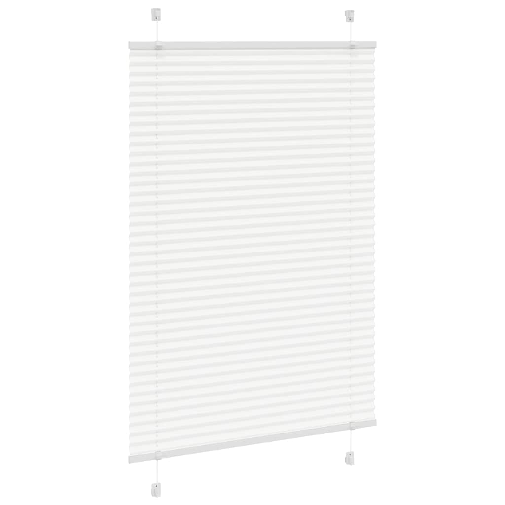 vidaXL Roleta plisowana biała 85x100 cm Szerokość tkaniny 84,4 cm