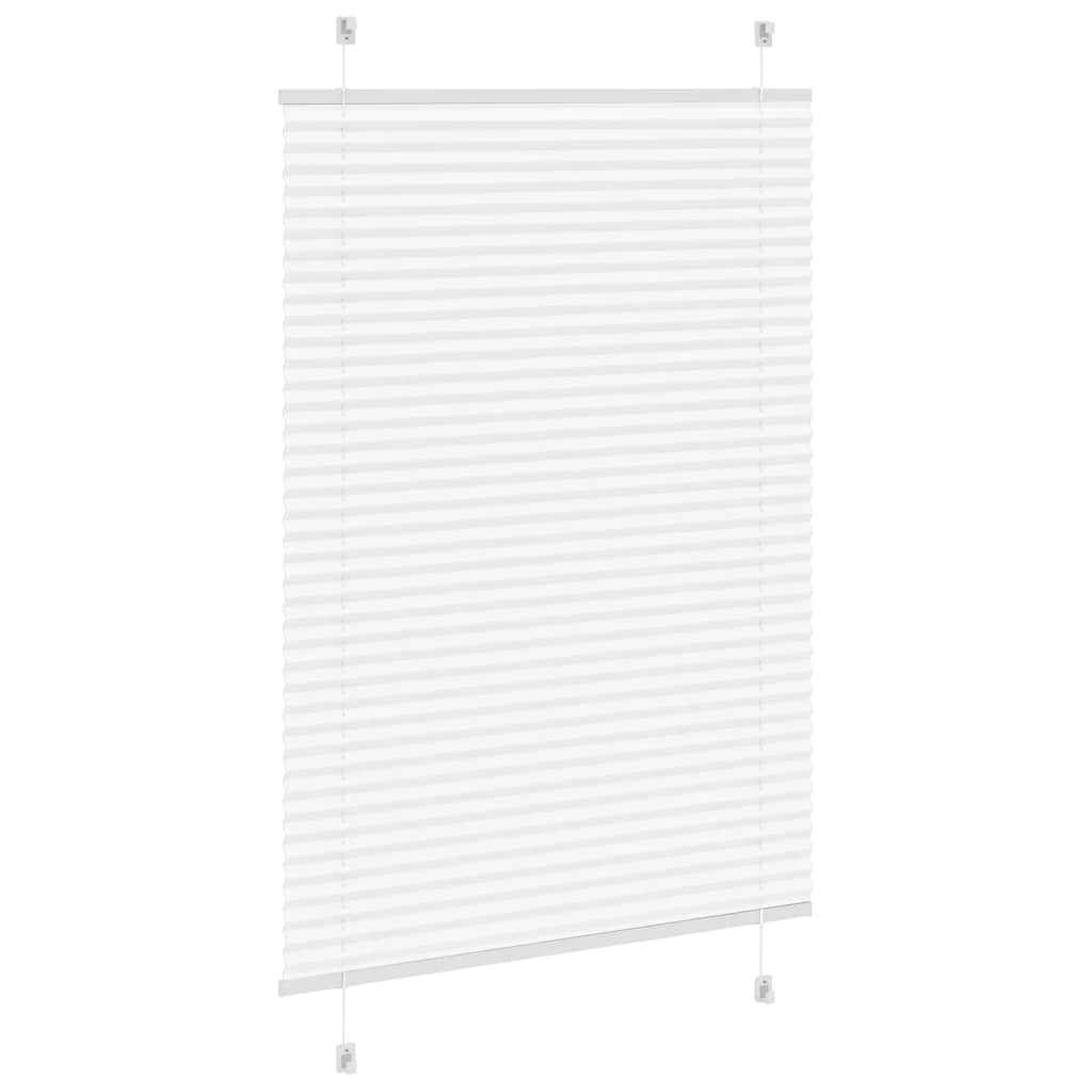 vidaXL Roleta plisowana biała 85x100 cm Szerokość tkaniny 84,4 cm