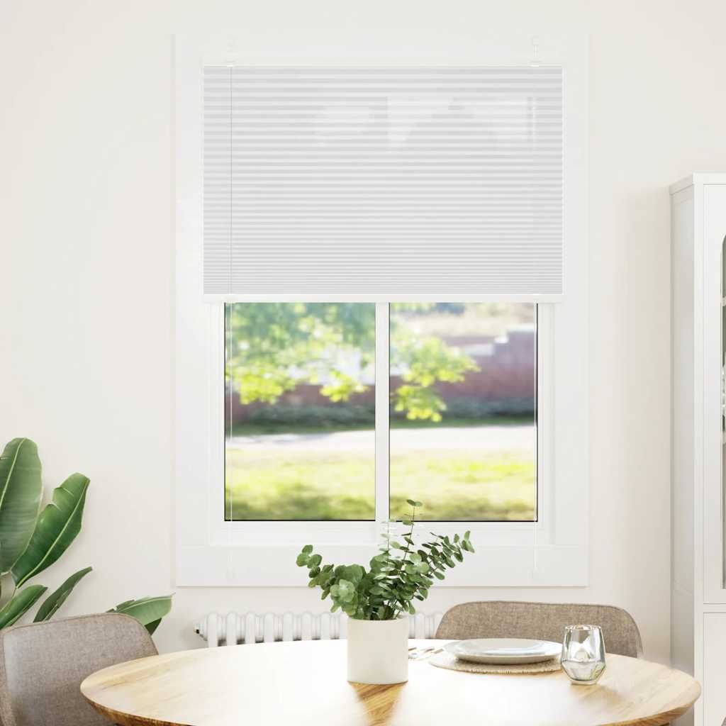 vidaXL Roleta plisowana biała 90x100 cm Szerokość tkaniny 89,4 cm