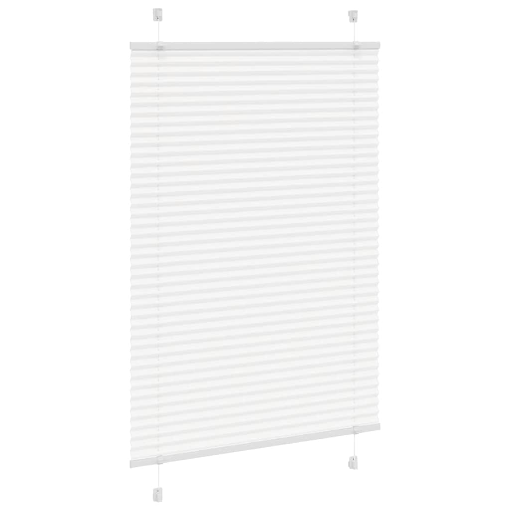 vidaXL Roleta plisowana biała 95x100 cm Szerokość tkaniny 94,4 cm