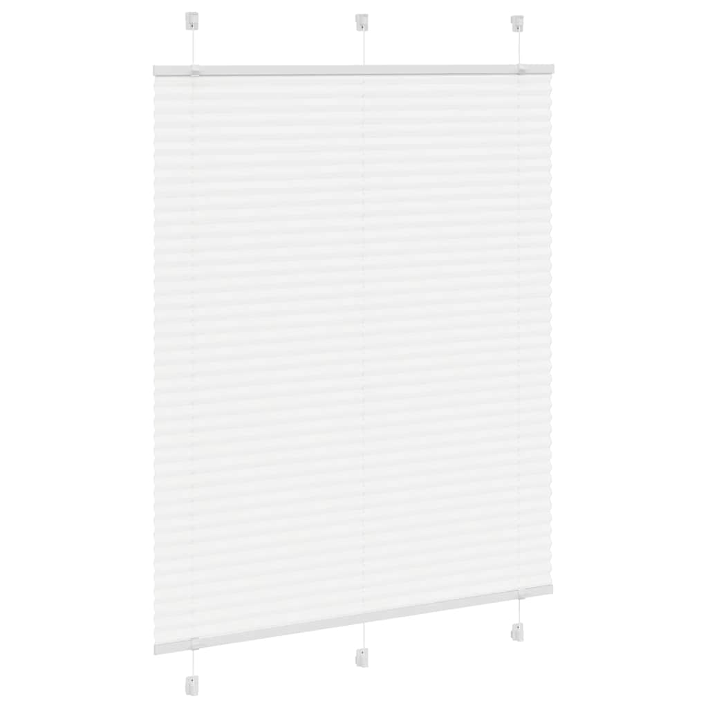 vidaXL Roleta plisowana biała 105x100 cm Szerokość tkaniny 104,4 cm