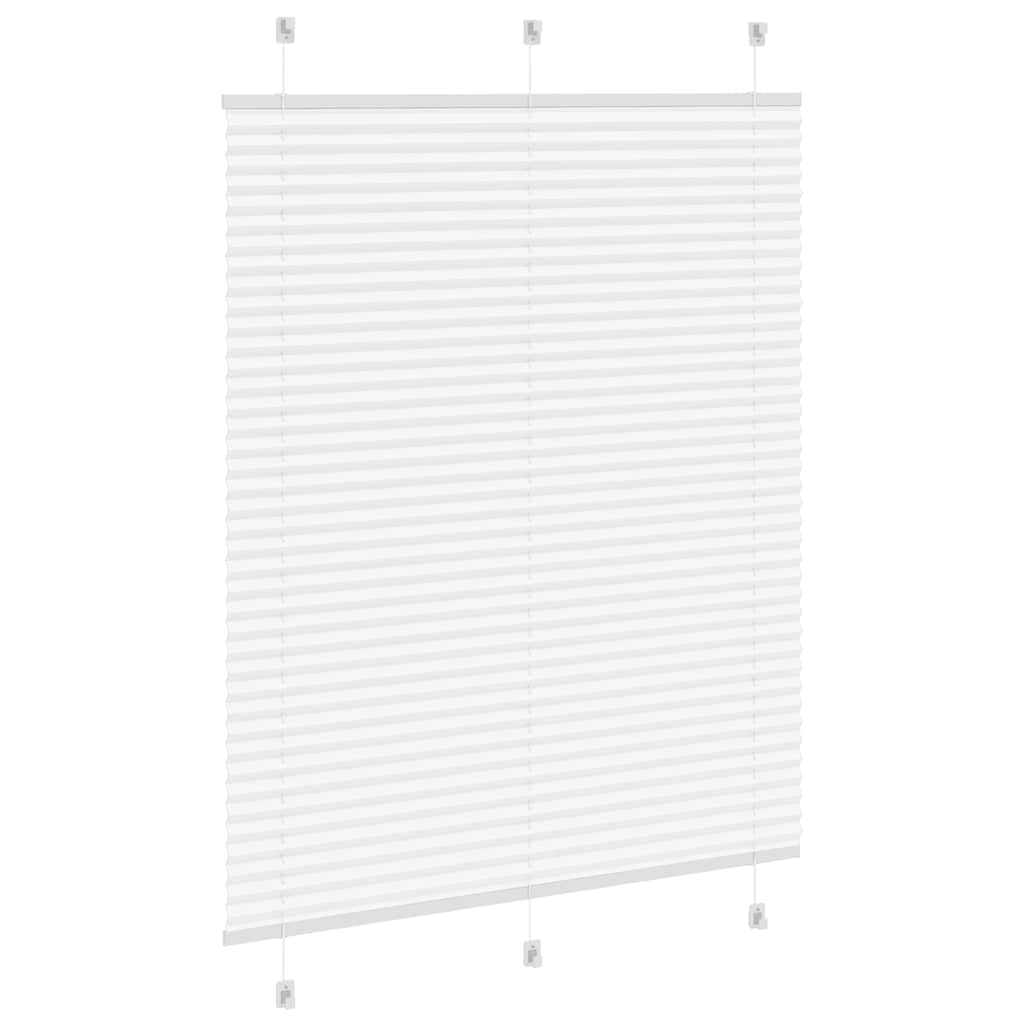 vidaXL Roleta plisowana biała 105x100 cm Szerokość tkaniny 104,4 cm