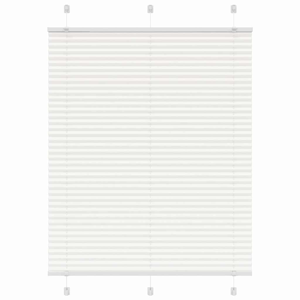 vidaXL Roleta plisowana biała 110x100 cm Szerokość tkaniny 109,4 cm