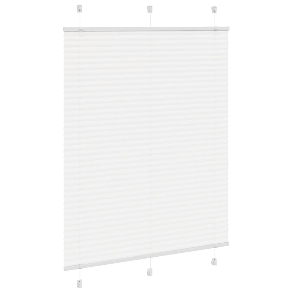 vidaXL Roleta plisowana biała 110x100 cm Szerokość tkaniny 109,4 cm