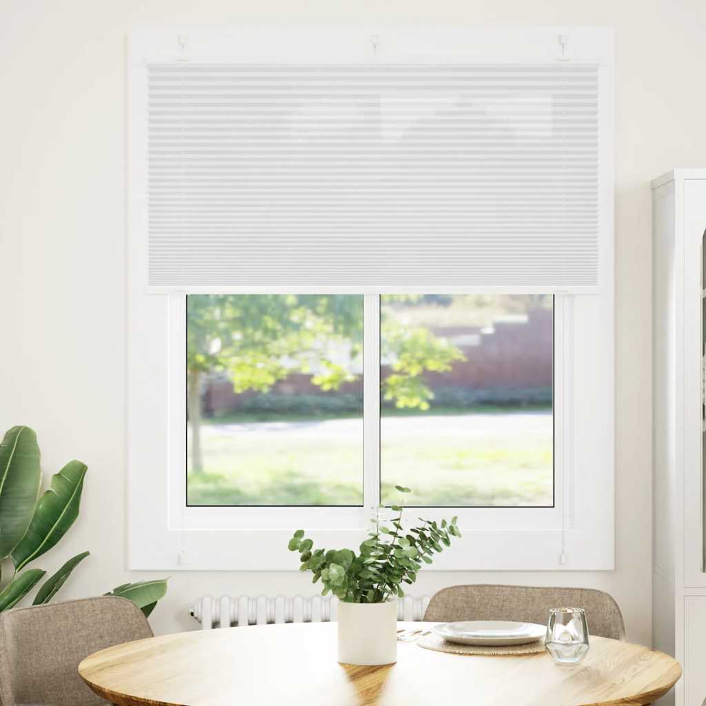 vidaXL Roleta plisowana biała 120x100 cm Szerokość tkaniny 119,4 cm
