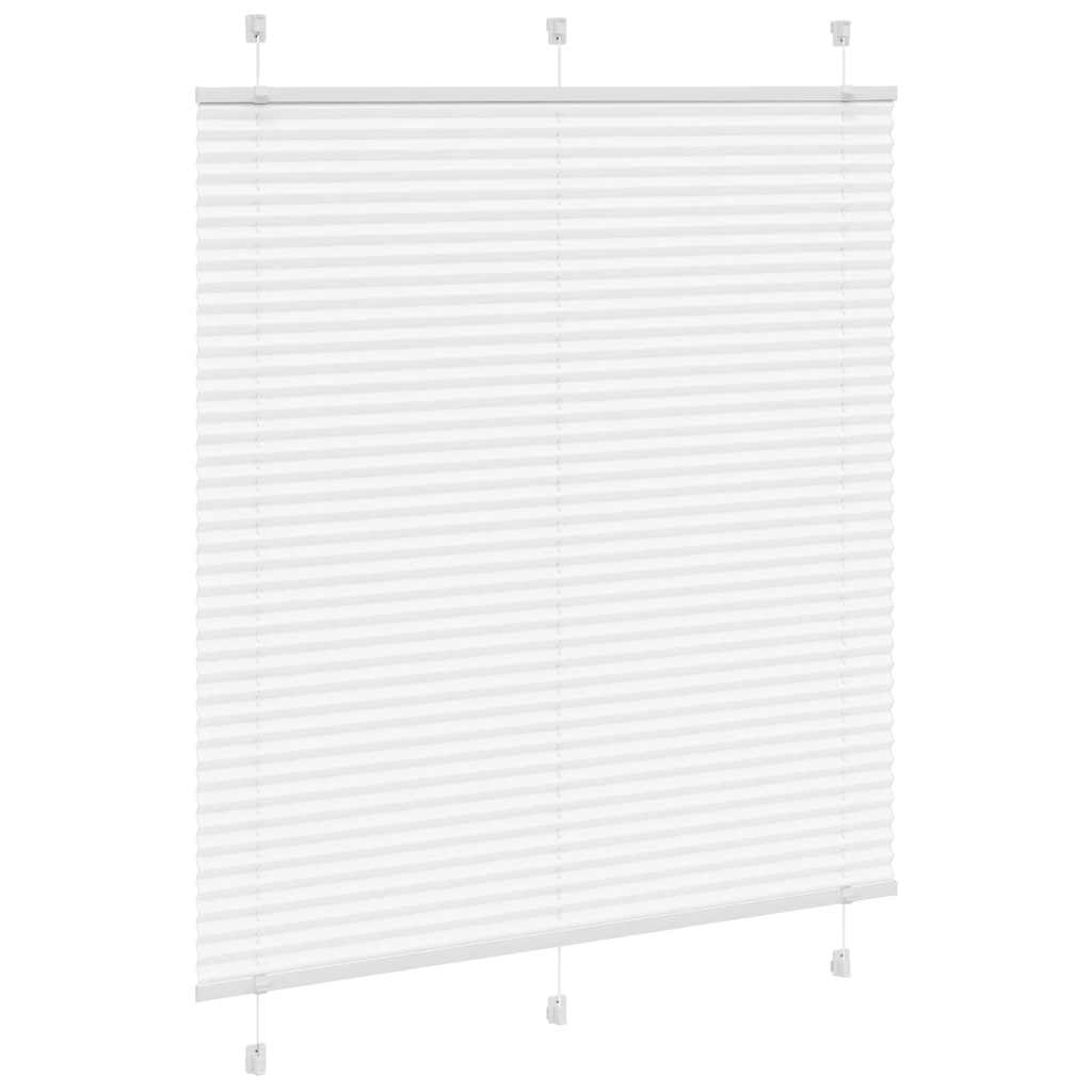 vidaXL Roleta plisowana biała 120x100 cm Szerokość tkaniny 119,4 cm