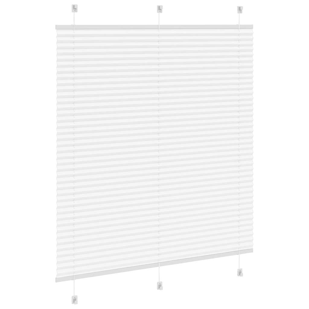 vidaXL Roleta plisowana biała 120x100 cm Szerokość tkaniny 119,4 cm