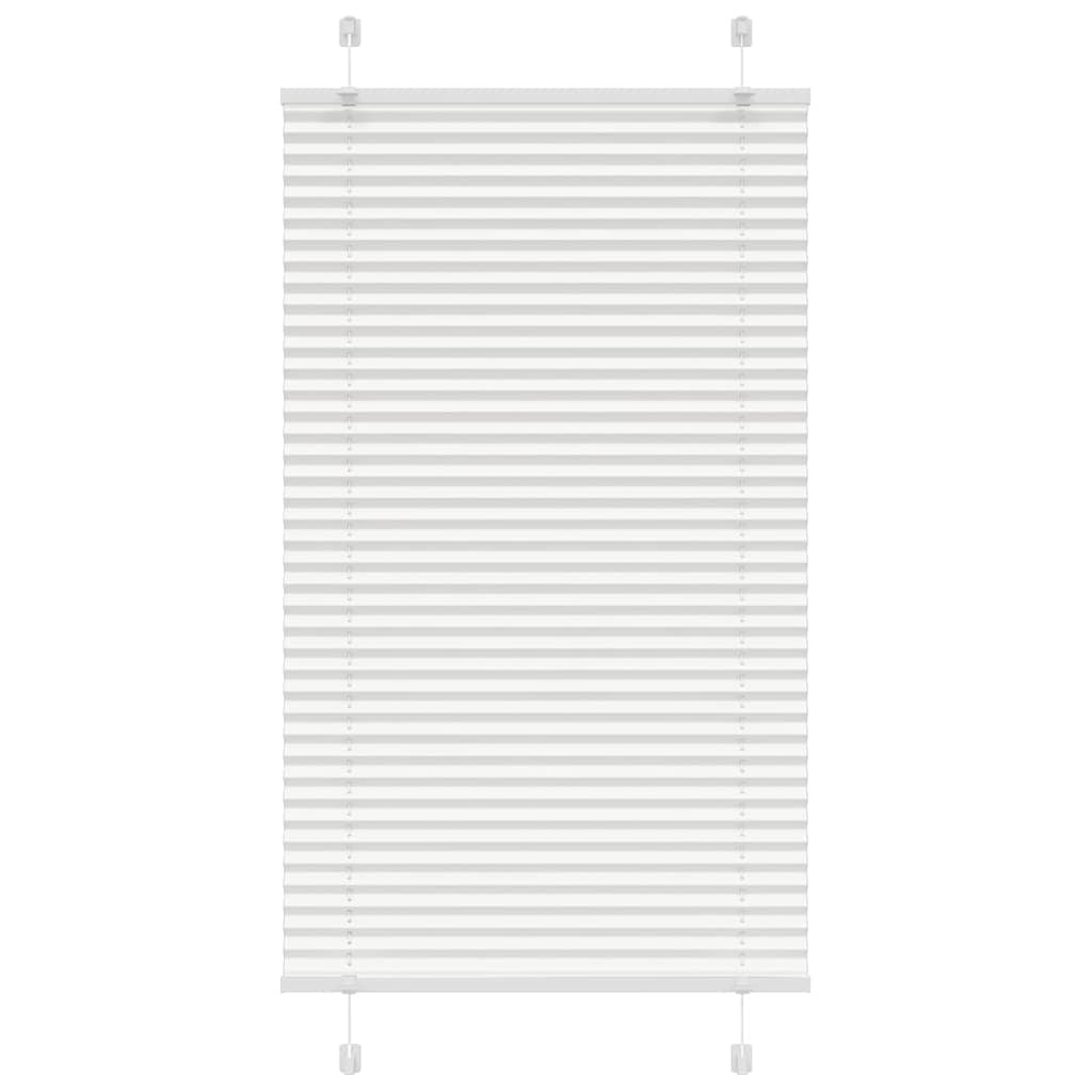 vidaXL Roleta plisowana biała 75x150 cm Szerokość tkaniny 74,4 cm