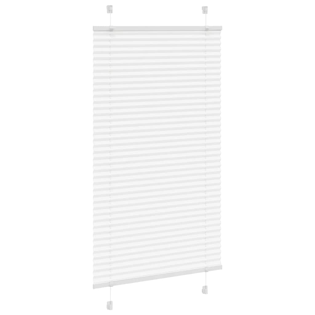 vidaXL Roleta plisowana biała 75x150 cm Szerokość tkaniny 74,4 cm