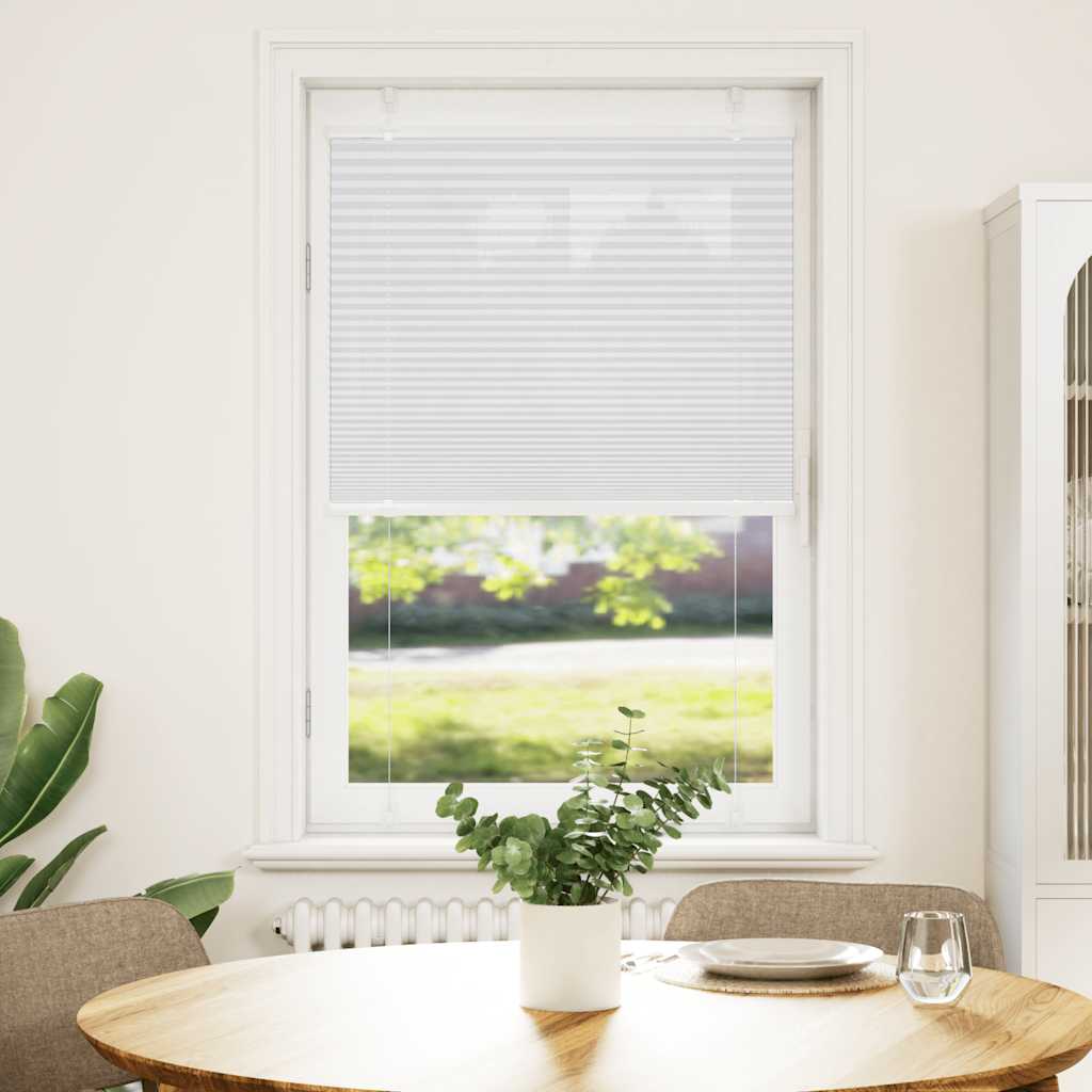 vidaXL Roleta plisowana biała 80x150 cm Szerokość tkaniny 79,4 cm