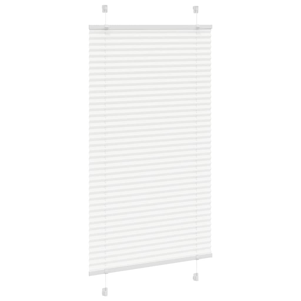 vidaXL Roleta plisowana biała 80x150 cm Szerokość tkaniny 79,4 cm