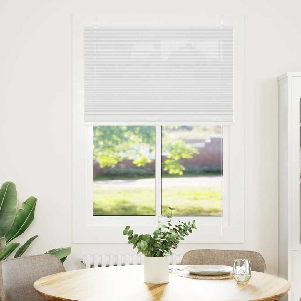 vidaXL Roleta plisowana biała 85x150 cm Szerokość tkaniny 84,4 cm