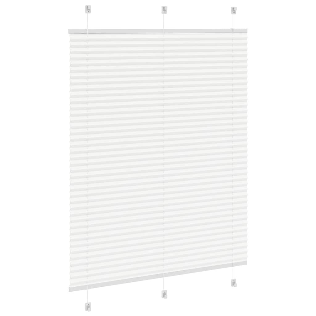 vidaXL Roleta plisowana biała 105x150 cm Szerokość tkaniny 104,4 cm