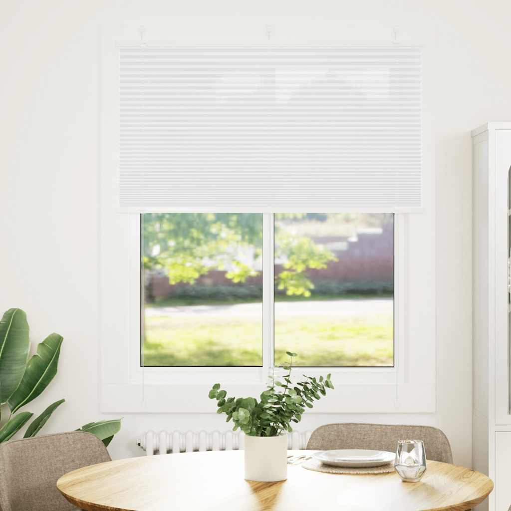 vidaXL Roleta plisowana biała 110x150 cm Szerokość tkaniny 109,4 cm