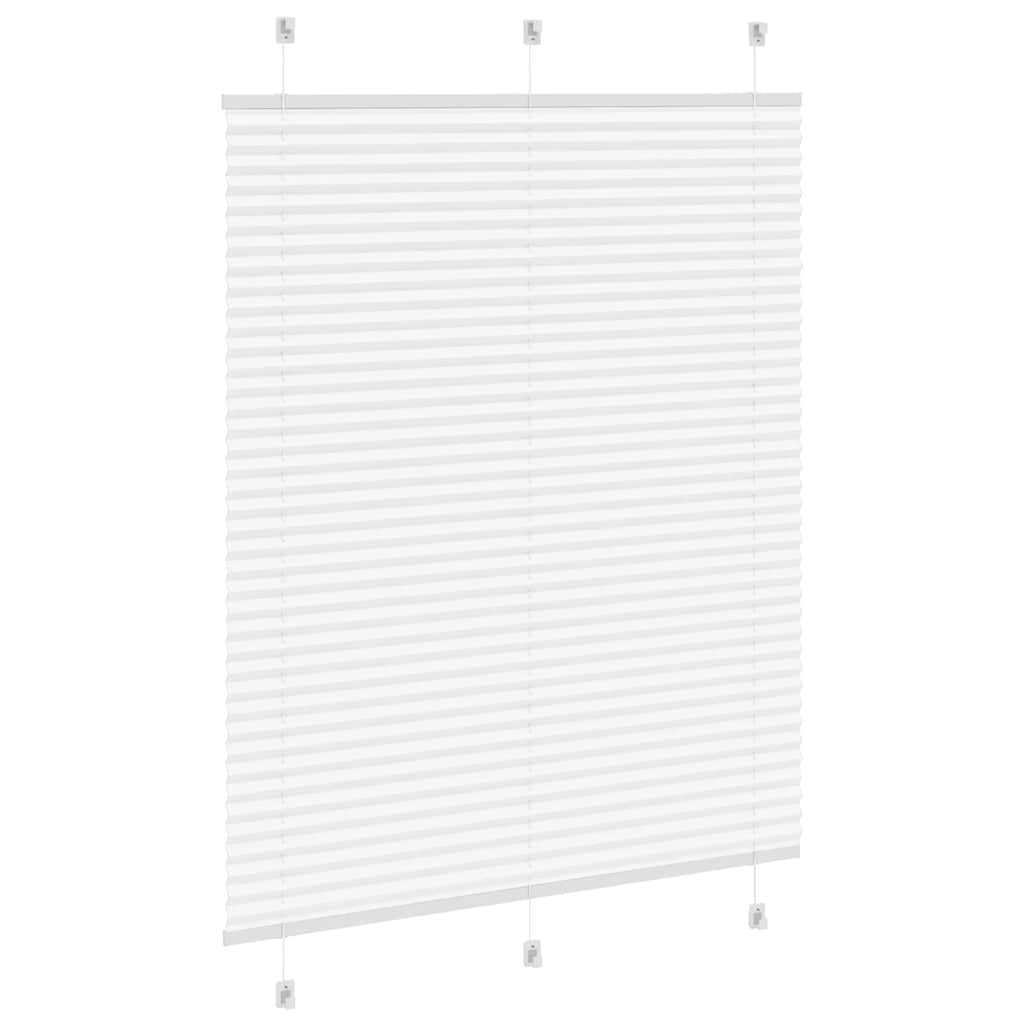 vidaXL Roleta plisowana biała 110x150 cm Szerokość tkaniny 109,4 cm