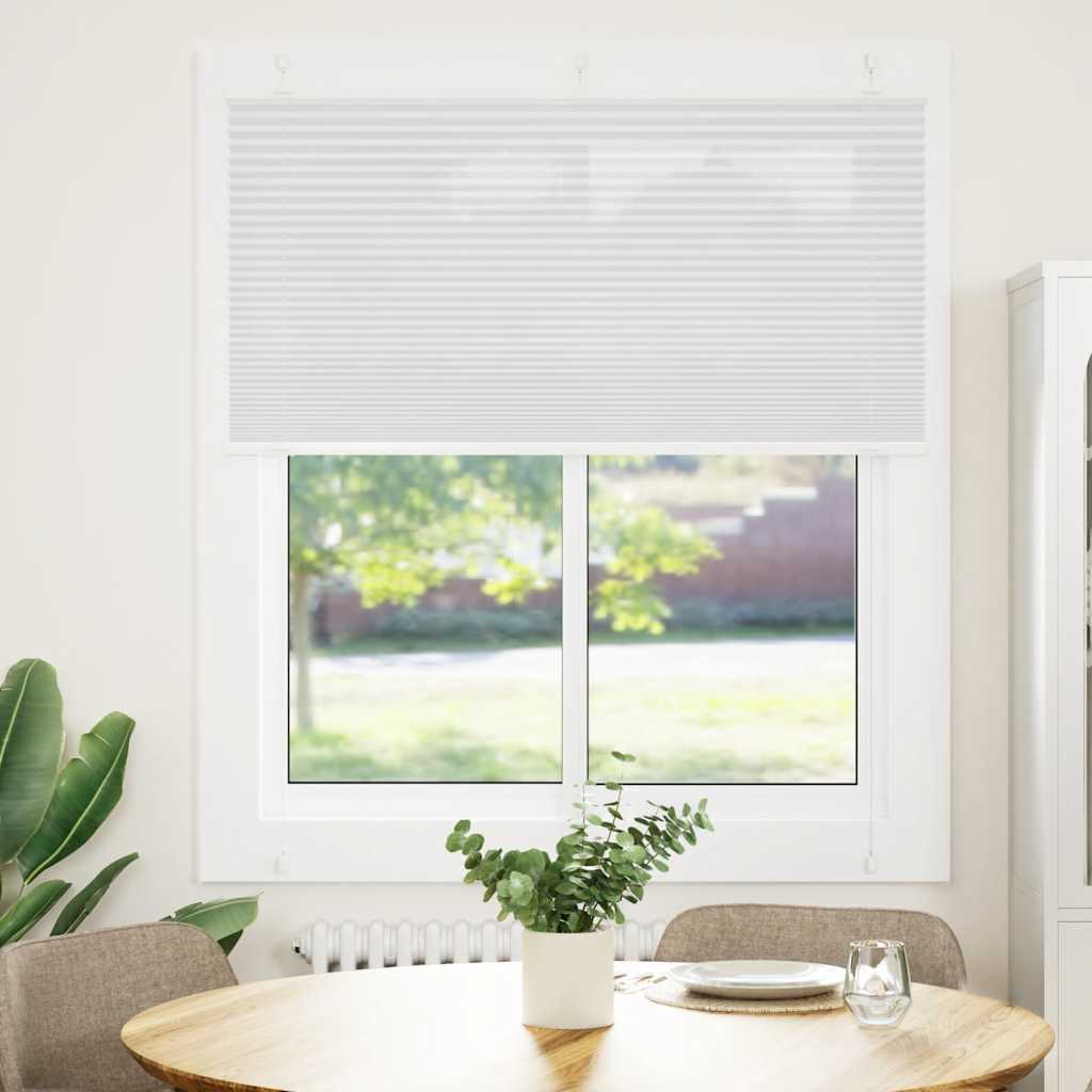 vidaXL Roleta plisowana biała 115x150 cm Szerokość tkaniny 114,4 cm